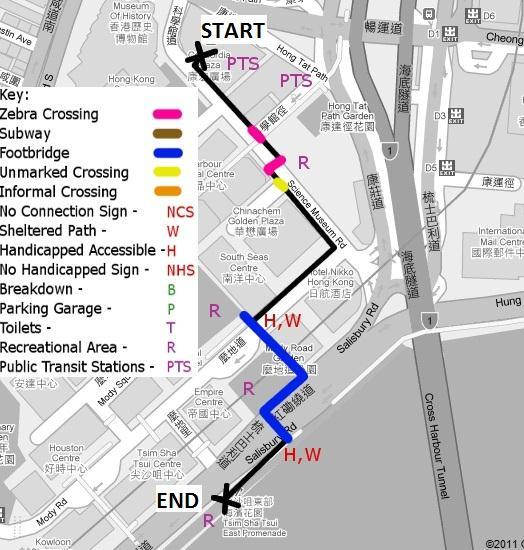 Route 4: From Concordia Plaza to East Tsim Sha Tsui Promenade Figure 4.4-9 Route 4 Concordia Plaza to East TST Promenade Walking Map This route (shown in Figure 4.