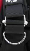 The crotch strap is made of 50mm webbing covered by a soft
