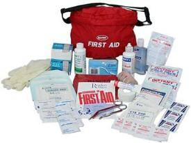 First Aid Always carry at least a basic first aid kit Keep a good first aid kit in your vehicle The most important things are to be able to control bleeding and stabilize joints Outdoors injuries