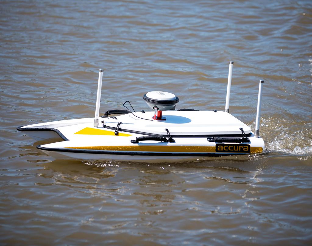 Accura Hydrographic RC Survey Boat Compact Light Weight RC Boat for Hydrographic Surveys on Dams, Creeks, Rivers, storm