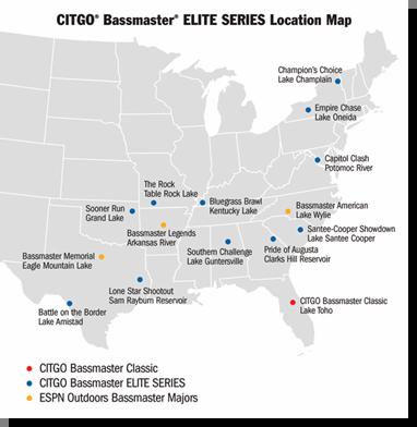 WBT 2006 Tour Schedule CITGO Bassmaster Tournament Trail Schedule WBT Tour Stops ESPN s first professional fishing league for women will feature 6 events in 4 states,