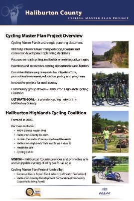 view proposed cycling routes, and review preliminary research findings.