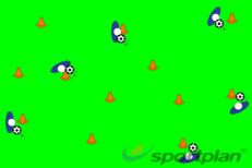 Topic: Defending Session Length: 1 Hour Warm Up Game Name: King of the ring Each player has a ball. The aim is to shield their ball whilst kicking other players out of the area.