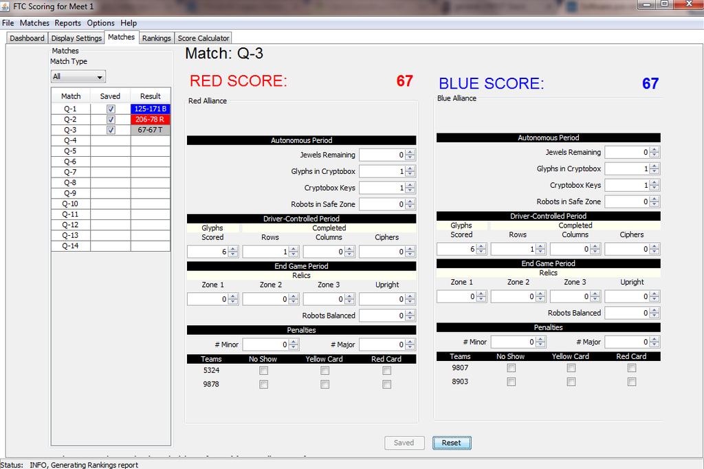 18 FIRST Tech Challenge Scoring System Guide Scoring System calculates the score based on the Scorekeepers entries.