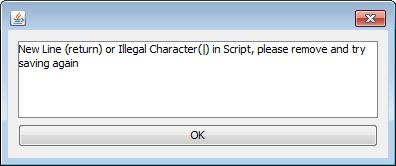 Having the extra spaces will result in the following error message: In this example, the same text is