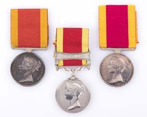 both ascribed; and Victoria 1854-1855 Baltic medal Est $150-250 395 Two British silver medals including: Victoria Afghanistan 1878-1880 and North West Canada 1885, both ascribed Est $200-400