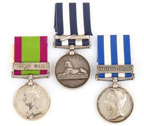 Tibet campaign silver medal assigned Est $300-500 393 British silver Victoria Burma campaigns medal 1880 s, ascribed Est $200-400 George P Regent silver 1815 Waterloo medal Est $400-600 408