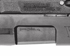 IMPORTANT PARTS OF THE FIREARM THE SERIAL NUMBER AND CALIBER IDENTIFICATION The serial number is located on the shooter s right side of the Frame, below the slide. See Figure 2.
