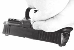 2. To ensure proper control due to recoil while firing, grip the handgun firmly with both shooting hand and support hand. See Figure 14. 3.