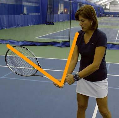 to be leaning into the volley as you hit and it starts with good balance, leaning forward in the ready position.