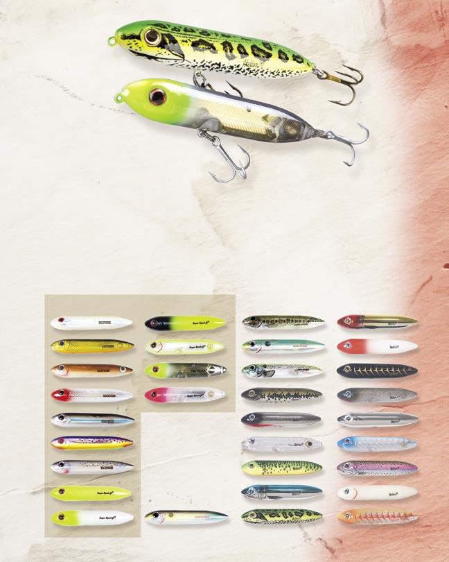 83 X9236 X9236 Super Spook Jr. The Heddon Super Spook Jr. features the tough construction and good looks of the full-sized Super Spook in a smaller, but still explosive, fish-catching design.