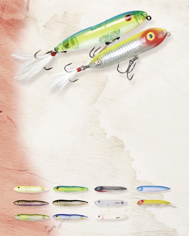 84 X9251 X9236F When it comes to surface lures Heddon is on top. Designed with a slightly higher pull point than the original Zara Spook, the SwayBack walks the dog easier than any bait on the market.