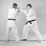 This movement is similar to kihon kumite number two. There are some differences, but the principle is the same.