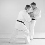 In practise it is easier to direct the hit to the chest where it easily stops the forward movement of the