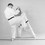 The defender continues as in kata 9: right ipponken and kuzushi. (See kata 9, variation 1.