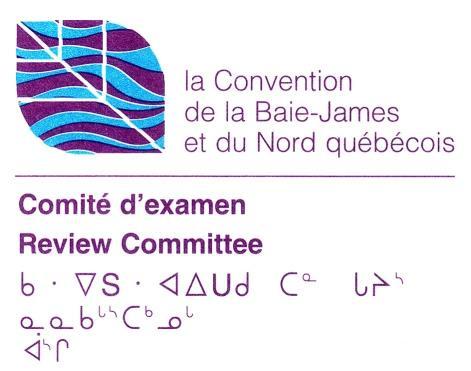 MINUTES OF THE 285th MEETING OF THE REVIEW COMMITTEE (COMEX) (APPROVED) DATE: December 2, 2011 PLACE: Conference room at the James Bay Advisory Committee on the Environment office 383, rue