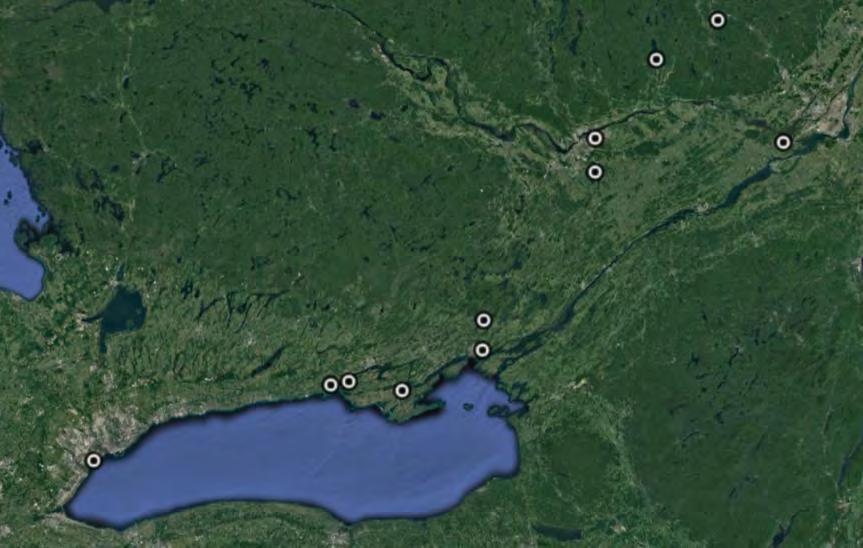 98 trips, 71 (76%) were made on Locations 2 and 3, the middle and lower reaches of the Bay of Quinte (see Fig. 2.5.1). The overall average fishing trip duration was 7.2 hours for charter boats and 4.