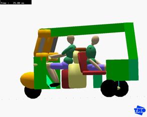In this simulation, the passenger is saved from hitting any surface of the TST.