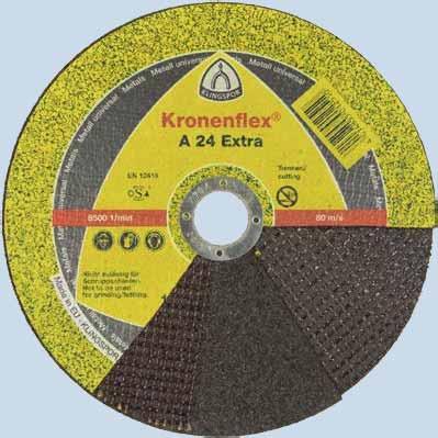 Kronenflex cutting-off wheels and grinding discs Applications guide Label and cover sheet The label includes all of the important information on the product, manufacturer and information on the