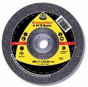 Kronenflex grinding discs for hand held machines Grinding disc A 24 R Supra With optimized recipe for use on steel Also suitable for use on stainless steel Large product range Very high