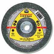 Kronenflex grinding discs for hand held machines Grinding disc A 46 N Supra No clogging when used on non-ferrous metals Optimal ratio between removal and wear Very high aggressiveness and long
