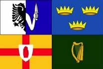 Symbols and Emblems Here is the flag of the four provinces of Ireland.