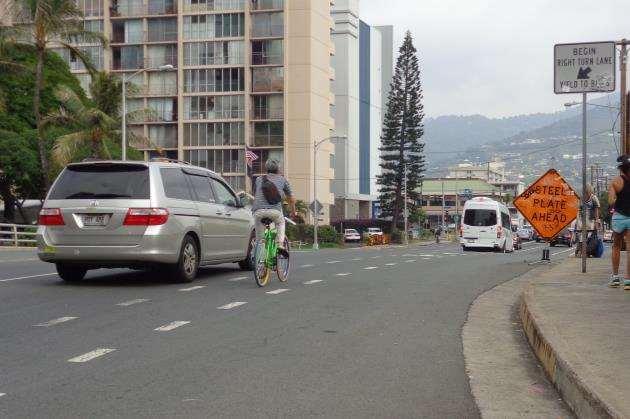 Bridge has approximately 6-foot width sidewalks on 4-foot bike lanes on both sides. Kapahulu Ave. provides access to Waikiki via Ala Wai Blvd., Kuhio Ave., and Kalakaua Ave. Along Kapahulu Ave.