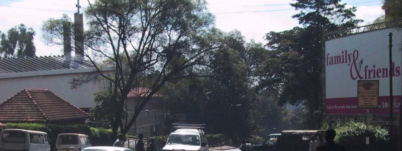 Valley Road opposite Nairobi Pentecostal church Valley Road is approximately 12 m wide on a relatively steep