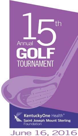 2016 GOLF Sponsorship Proposal All proceeds benefit the programs and services of Saint Joseph Mount Sterling and every