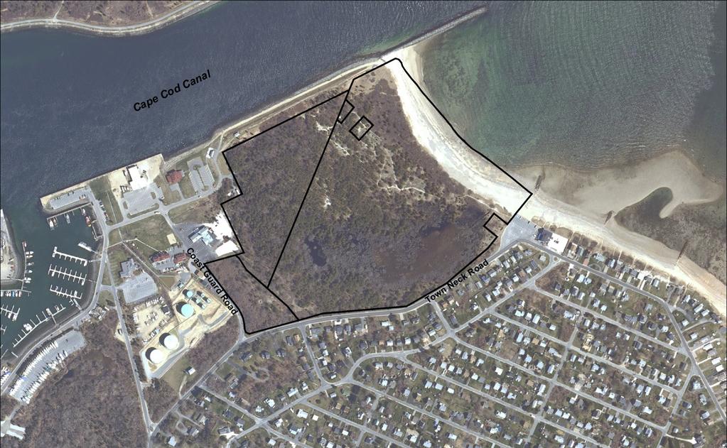 Figure 32. Parcels Owned by a Utility Company at the Western End of Town Neck Beach Could Provide Space for Workamper Housing.