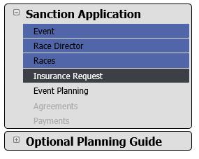 To read more on insurance certificates, click here. At the Event Planning step, all required information will be listed in tabs across the top. Complete the information within each tab.