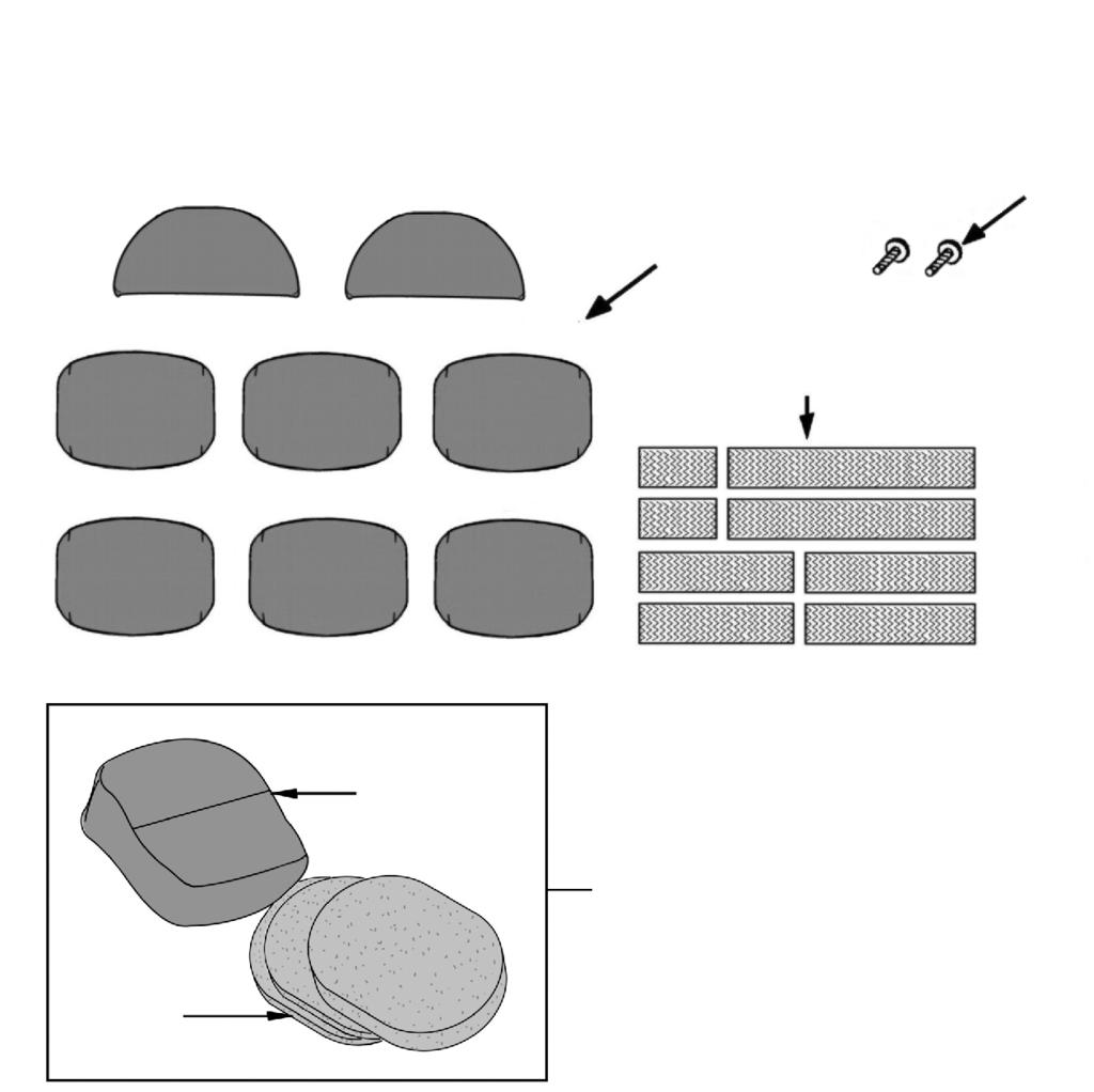 INSTALLATION INSTRUCTIONS HELMET PAD KIT PART NUMBERS 00B11094-7 AND 00B11094-8 DESCRIPTION The helmet pad kit (Figure 1) permits the attachment of the adjustable pad suspension in the Tactical