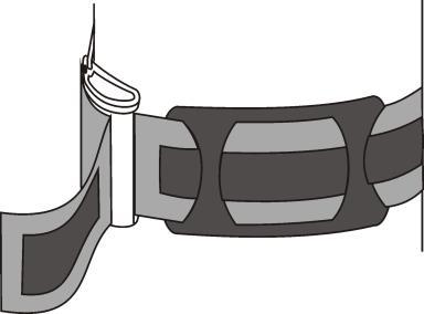 7. Secure the webbing by pulling the buckle forward 90 o.