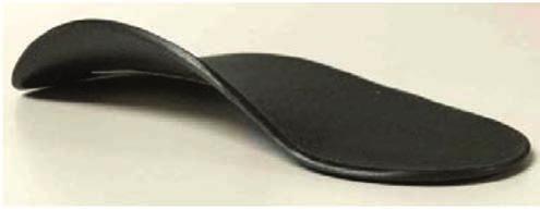 ski orthotics have no heel cup at all. Instead of a standard orthosis with a heel cup and rearfoot post, there is simply a flat portion of the orthosis under the heel.