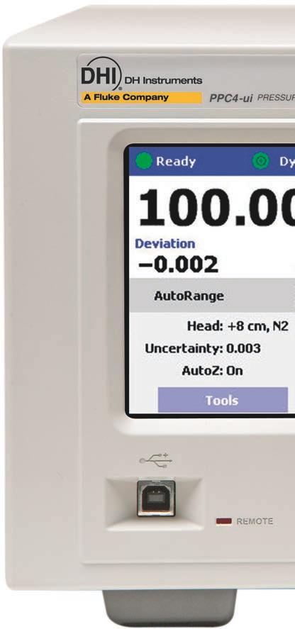 Easy-to-use high performance pressure controller/calibrator Open architecture - PPC4 system configuration examples A2M Q-RPT G100K Q-RPT PPC4-ui advanced user interface is equipped with an