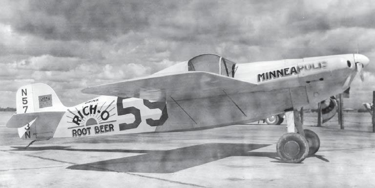 The fi rst Falcon Special was wrecked qualifying for the 1947 Goodyear Race, and was replaced in 1948, by the Mk.II which had a midwing and closed canopy.