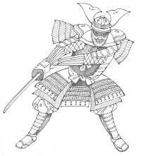 Label three important parts of the samurai s armor. 2.