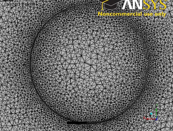 .. Computational Grid The pre-processor Ansys-Meshing is used to build a tetrahedral (unstructured) mesh of approximately. million volumes.