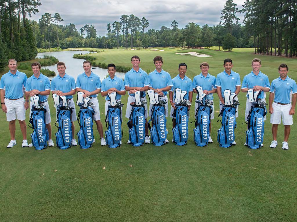 2015-16 Carolina Men s Golf Team (l-r) Head Coach Andrew Sapp, Preyer Fountain, Ben Griffin, Zach Martin, Tailin Song,
