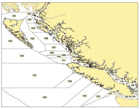Figure 9: Map of fishing areas (Pacific