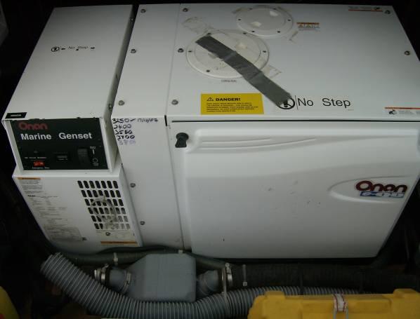 6. Generator You must not run the generator when underway Caribbean Blue is fitted with its own generator which will run the 110v outlets, the air conditioning and will also charge the batteries in