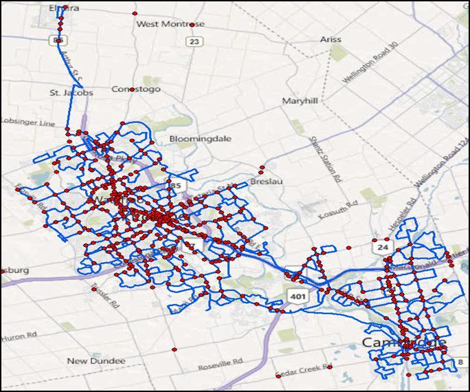 GIS Data Transit routes