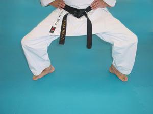 shoulder width wide, Toes Out Stance 3 Shiko-dachi (Horse)