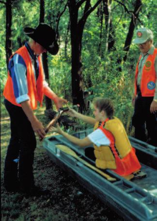 Use existing trails or simulate a narrow trail with wooden stakes and orange flagging or rope. In order to see how the students react, don t give prior explanation.