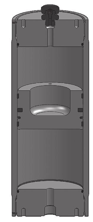 A piston accumulator consists of a fluid section and a gas section with the piston acting as the gas-tight separation element. The gas section is pre-charged with nitrogen.