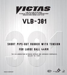 VS>401 will be the rubber that shines for choppers. VICTAS V > 401 offers the perfect balance between a tacky control rubber and a variable offensive rubber.