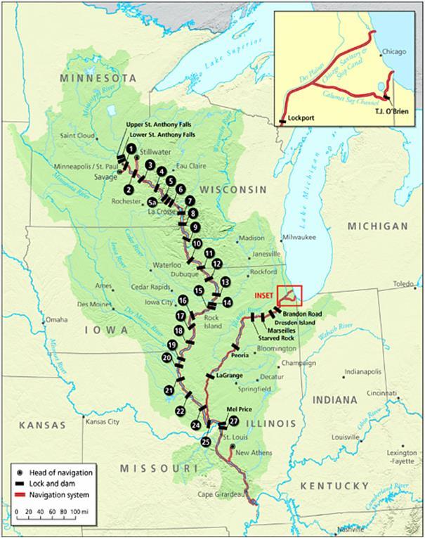 11 UMR Fast Facts Minnesota, Wisconsin, Iowa, Illinois, Missouri 29 Lock and Dams (mainstem) 5 National Refuges (mainstem) 1 National River and