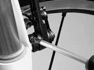The position of the brake lever where the brake starts to at, also referre to as pressure point, an be ajuste to the size of the han as well as to iniviual onveniene by reajusting the brake able (b).