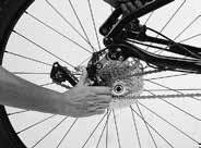 REMOVN THE WHEEL f your biyle has mehanial rim brakes (antilever an V-brakes) you first have to unhook the brake ablrom the brake arm (b).