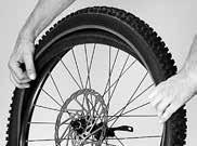 Chek whether the tyre is properly seate by inspeting thine witness line (a) on the tyre just above the rim ege. This line shoul be even to the rim all aroun the tyre.